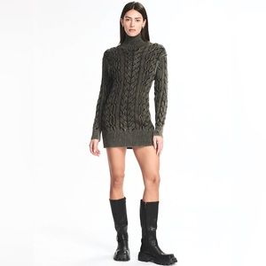 SER.O.YA Women’s Storme Cable Knit Dress in Black Washed, size XS *NWT*